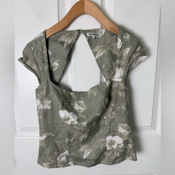 Reformation Cora Linen Top 4 - Picture 2 of 7